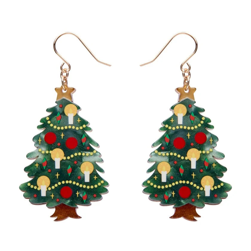 Christmas Tree Centre-Piece Drop Earrings