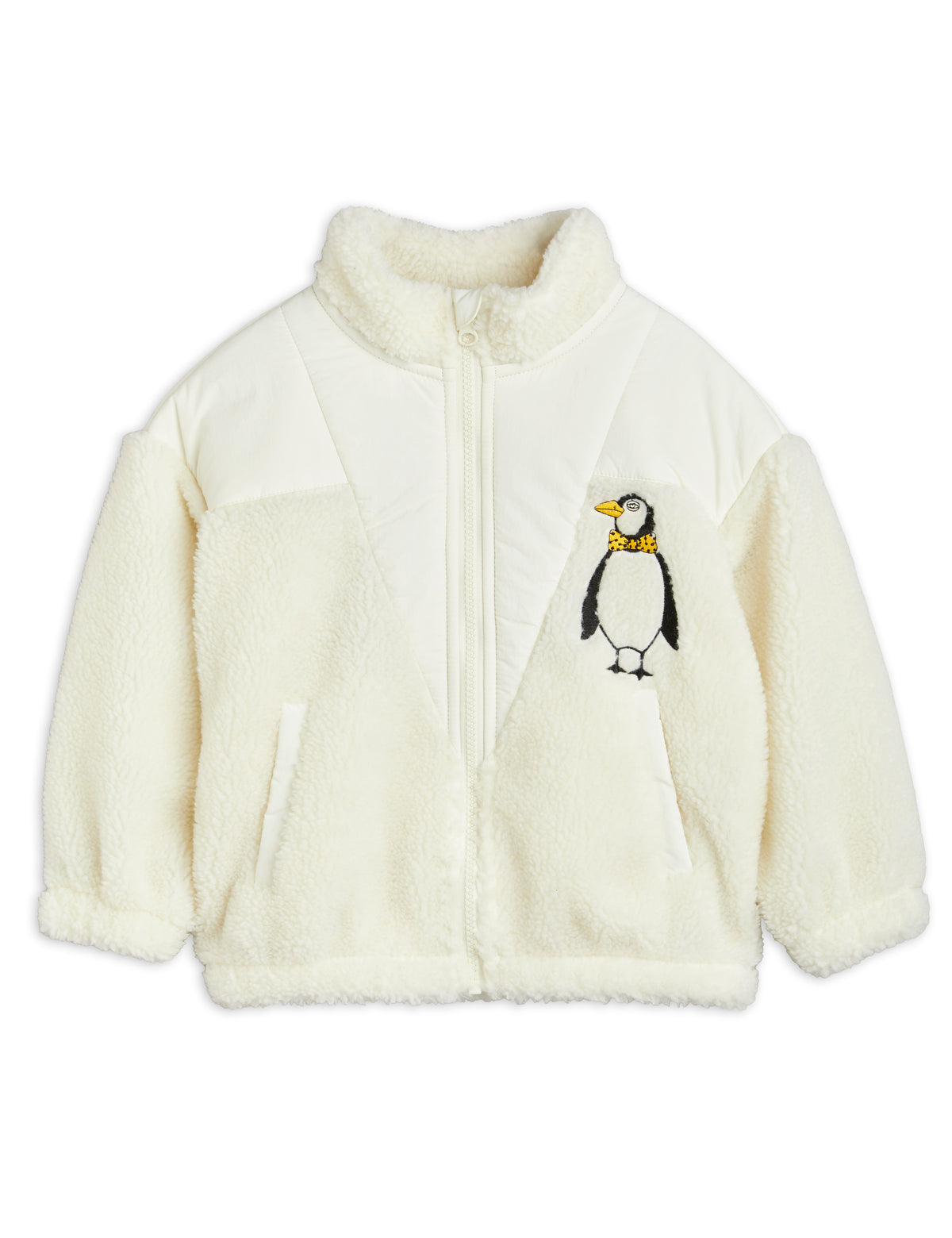 Penguin Pile Zip Cardigan - White