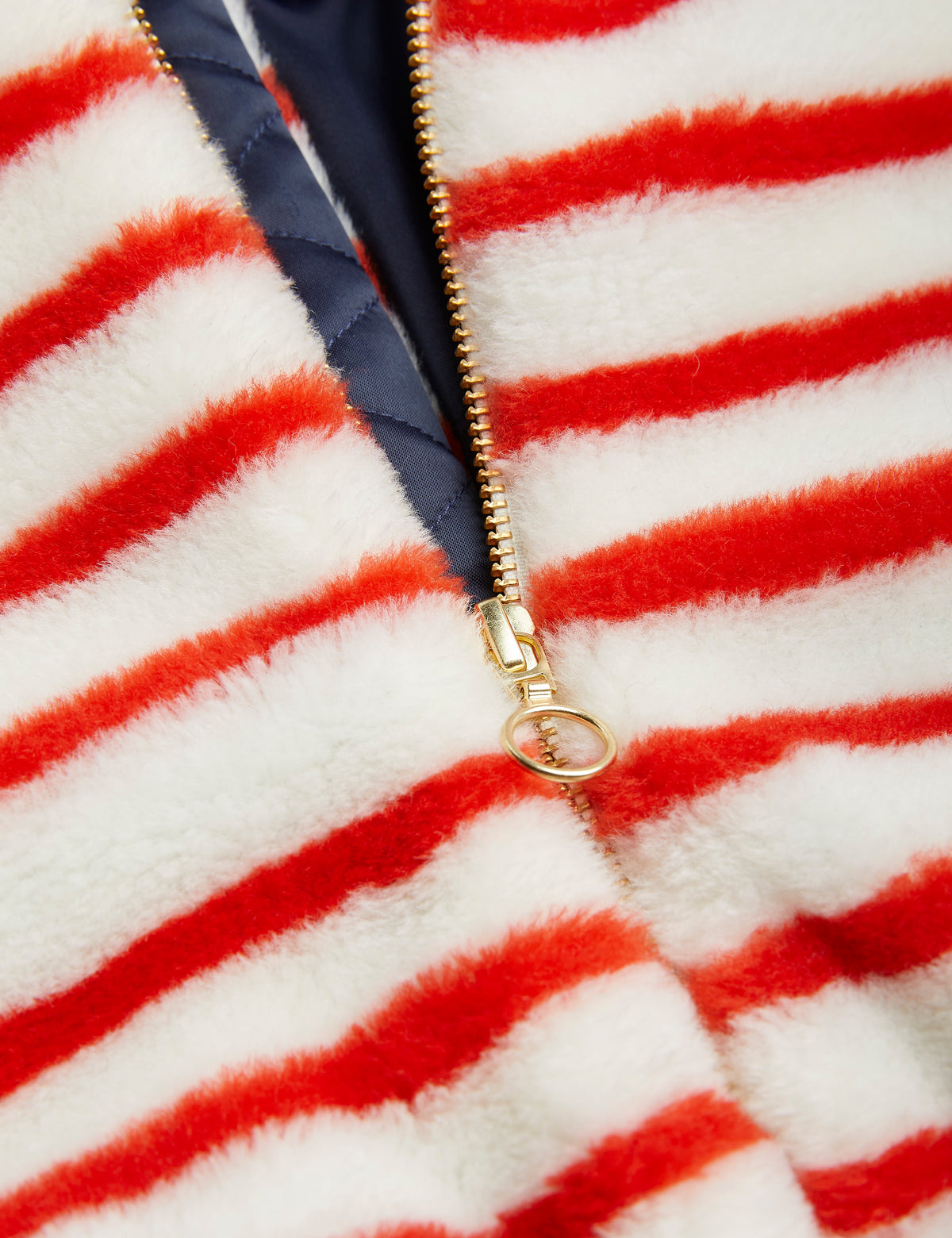 angry cat stripe application faux fur jacket - multi