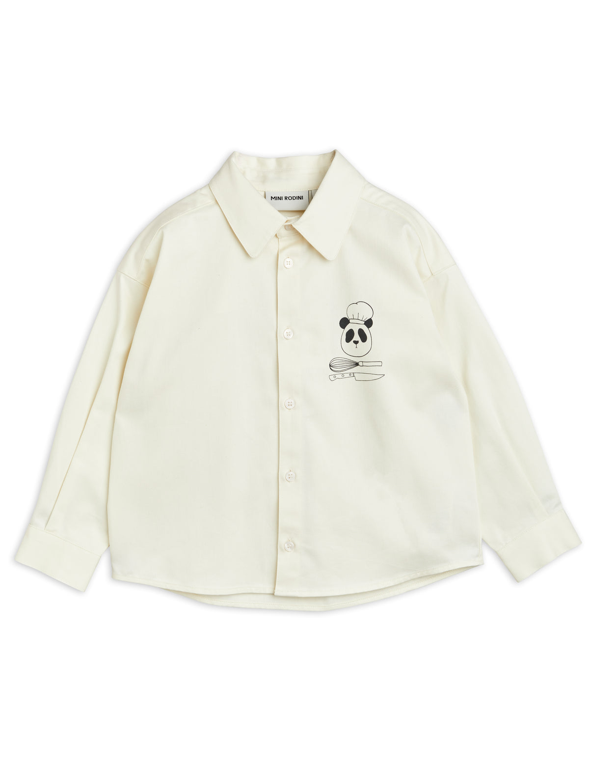 Chef Panda Woven Shirt - White