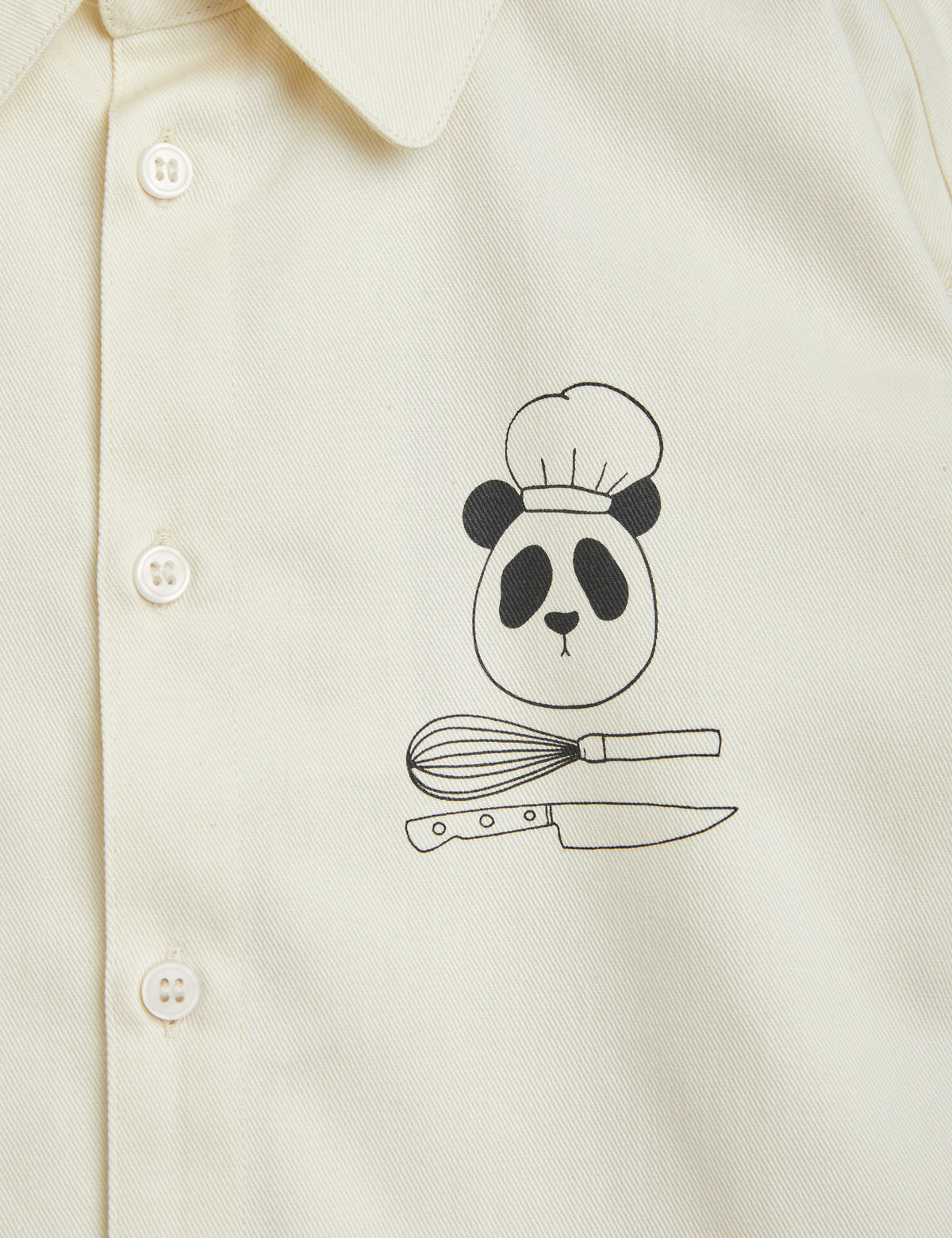 Chef Panda Woven Shirt - White