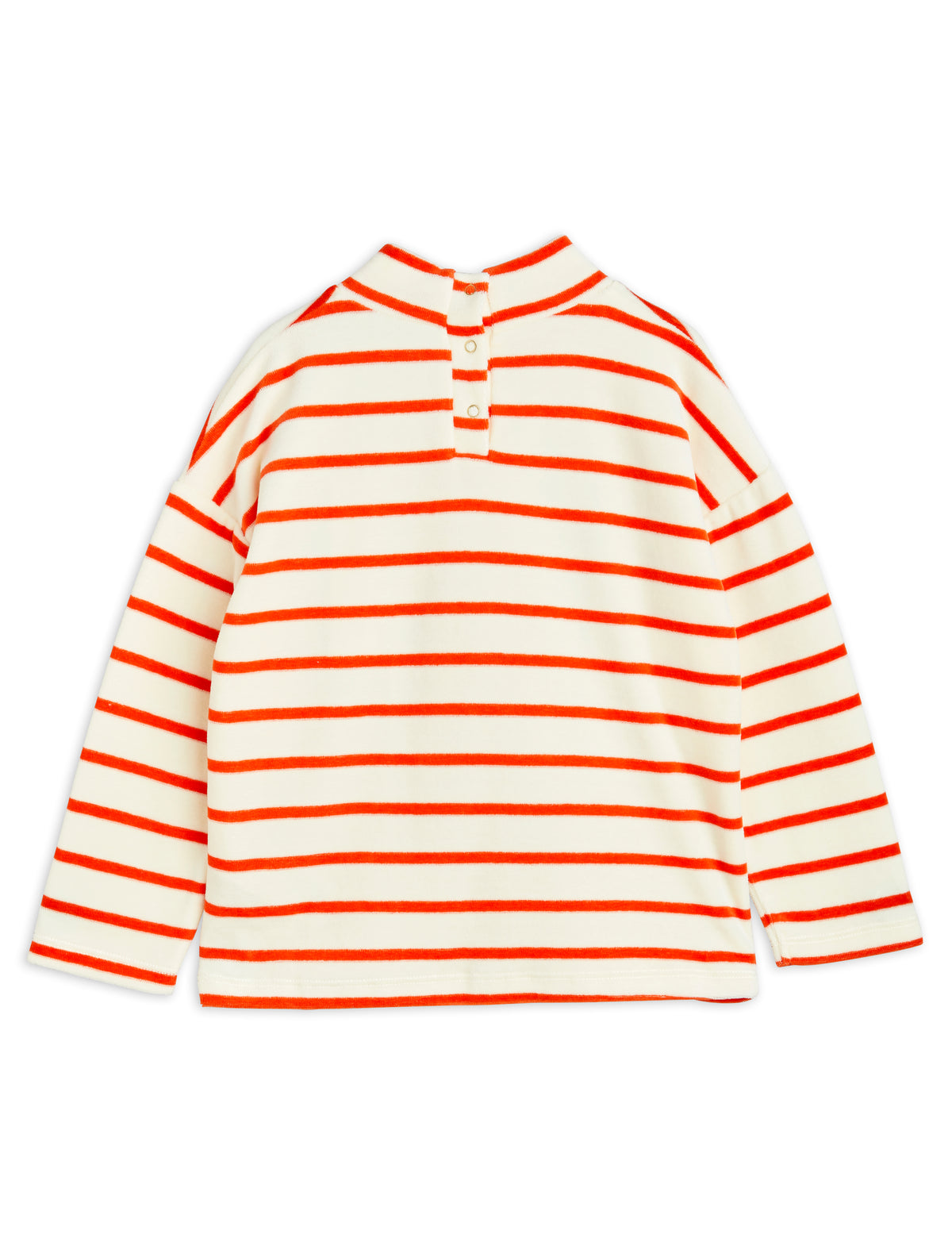 angry cat stripe application velour sweatshirt - multi