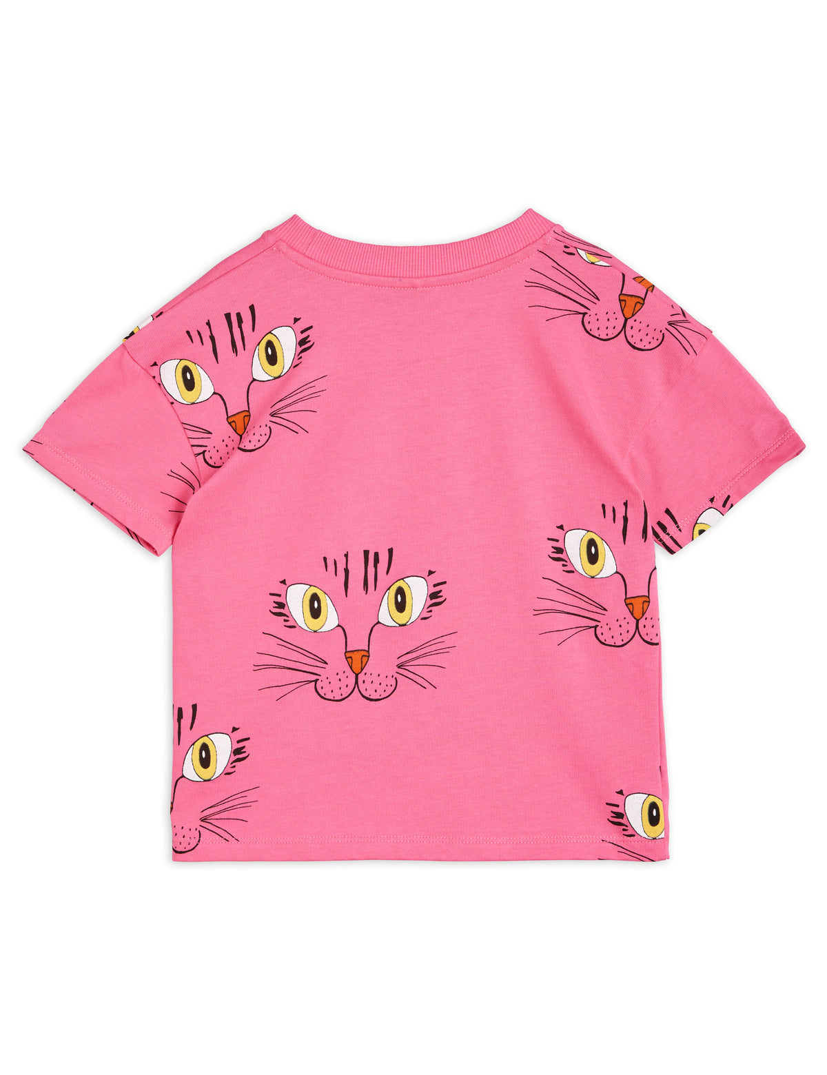 Cat Face aop ss Tee - Pink