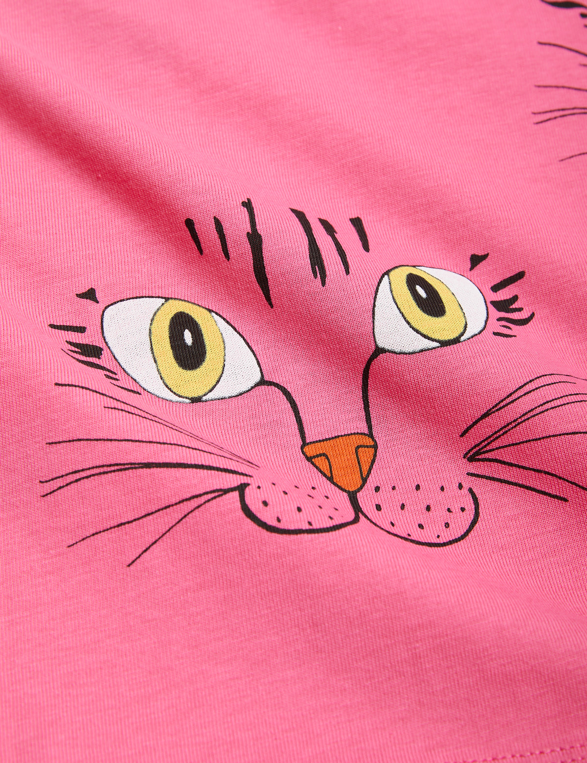Cat Face aop ss Tee - Pink