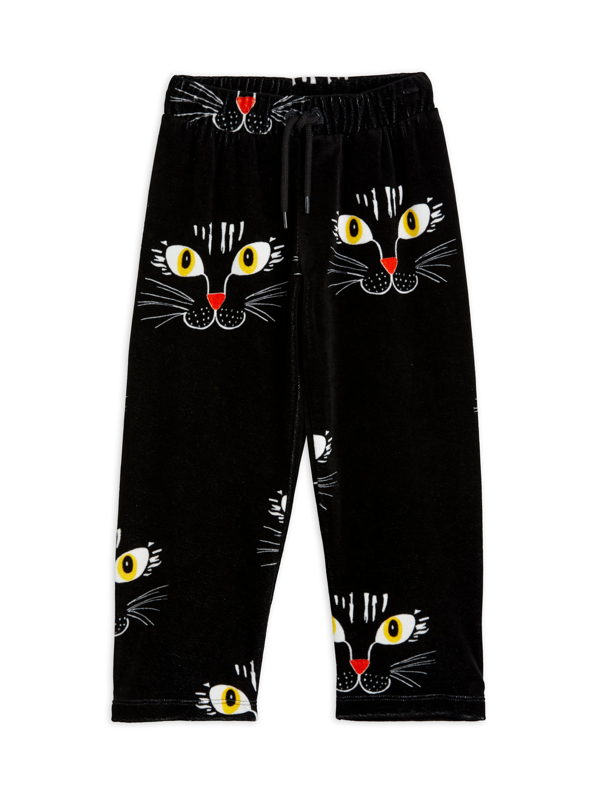 Cat Face aop Velour Trousers - Black