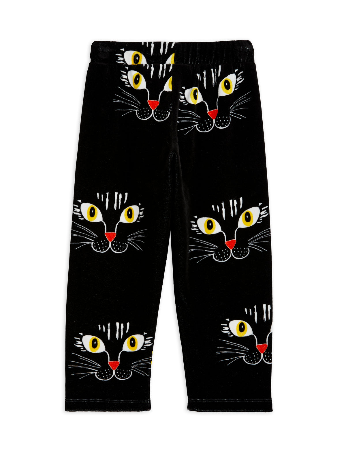 Cat Face aop Velour Trousers - Black