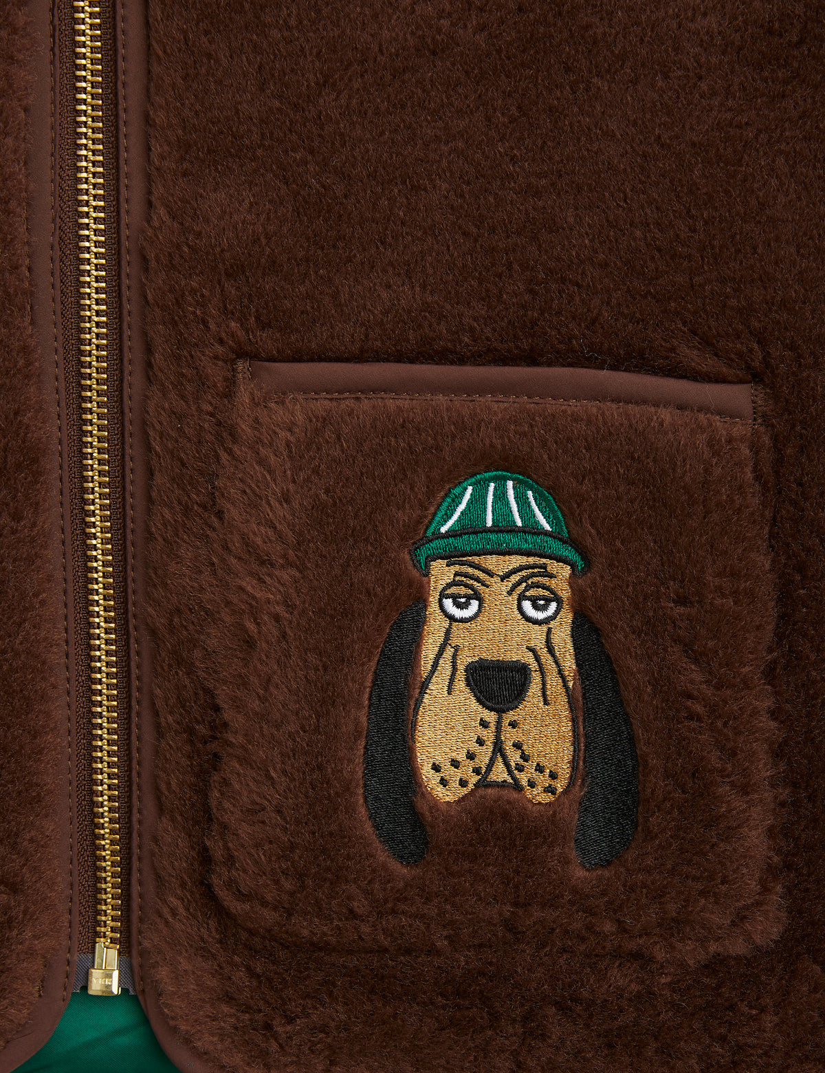 Bloodhound Faux Fur Vest - Brown