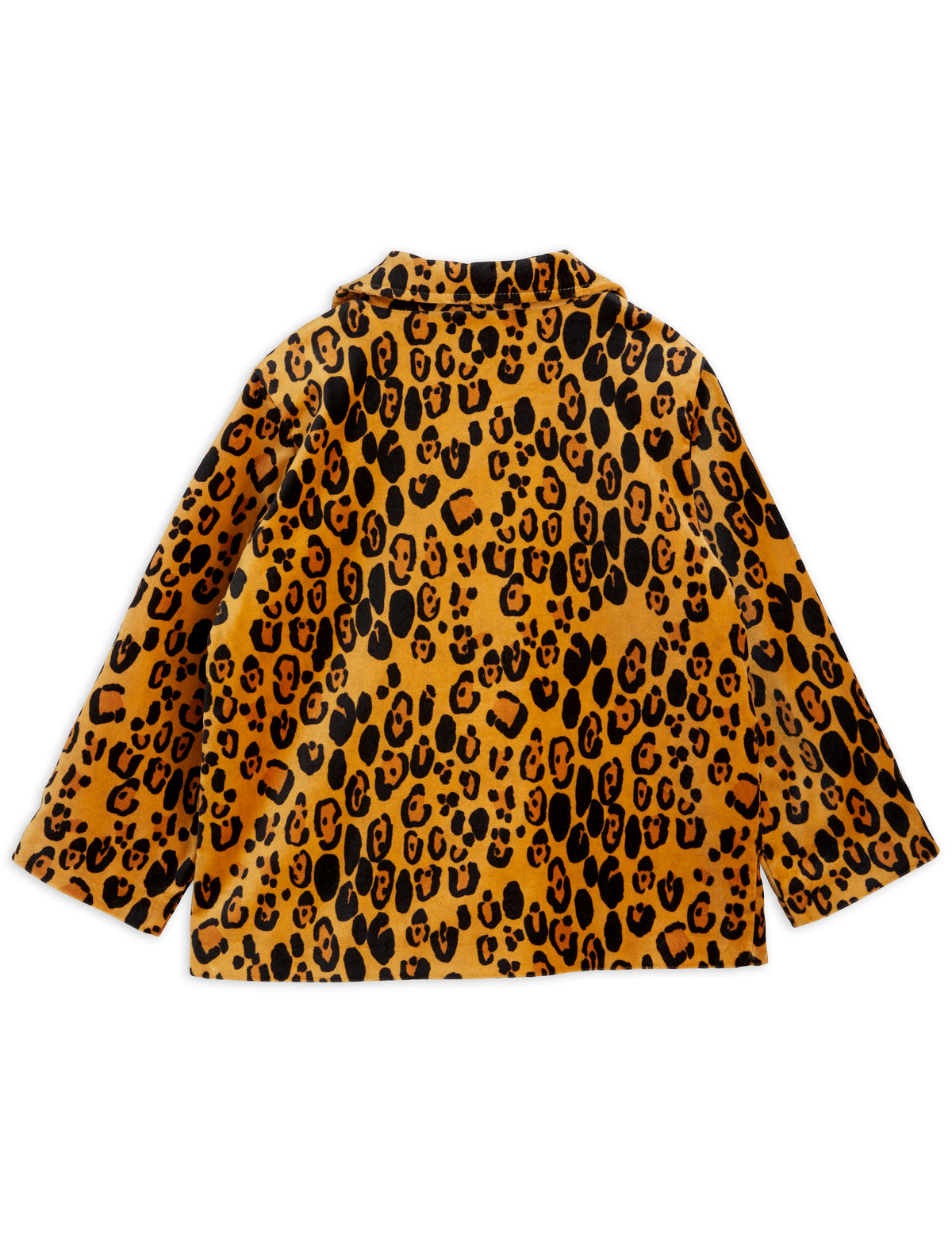 Leopard aop Velvet Blazer - Brown
