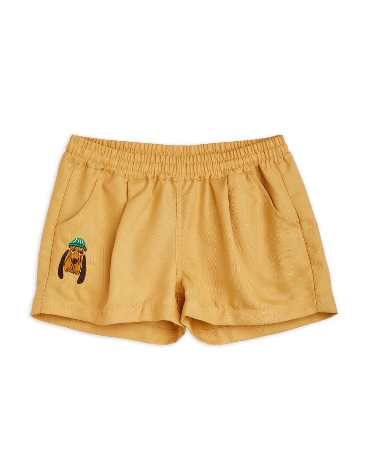Bloodhound Embroidered Woven Shorts - Beige