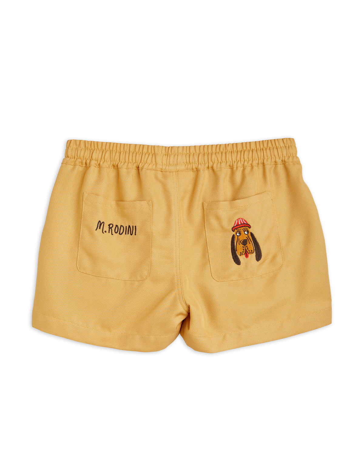 Bloodhound Embroidered Woven Shorts - Beige