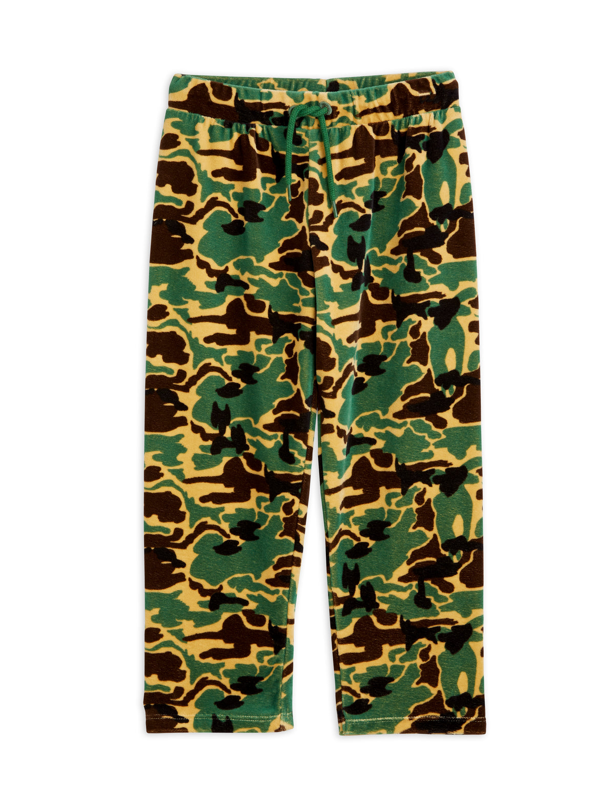 Camo aop Velour Trousers - Green