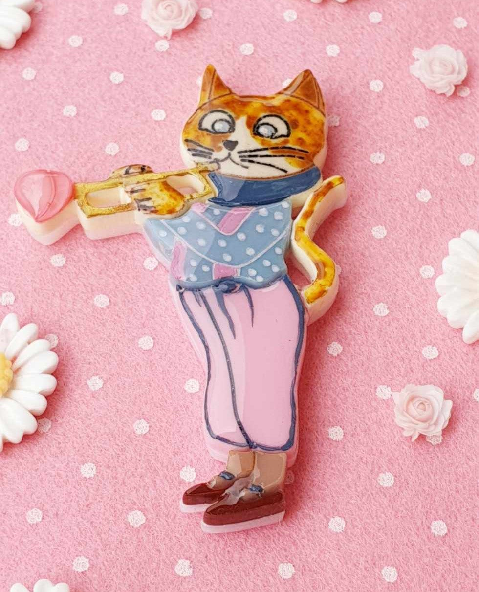My Jazz Cat Brooch