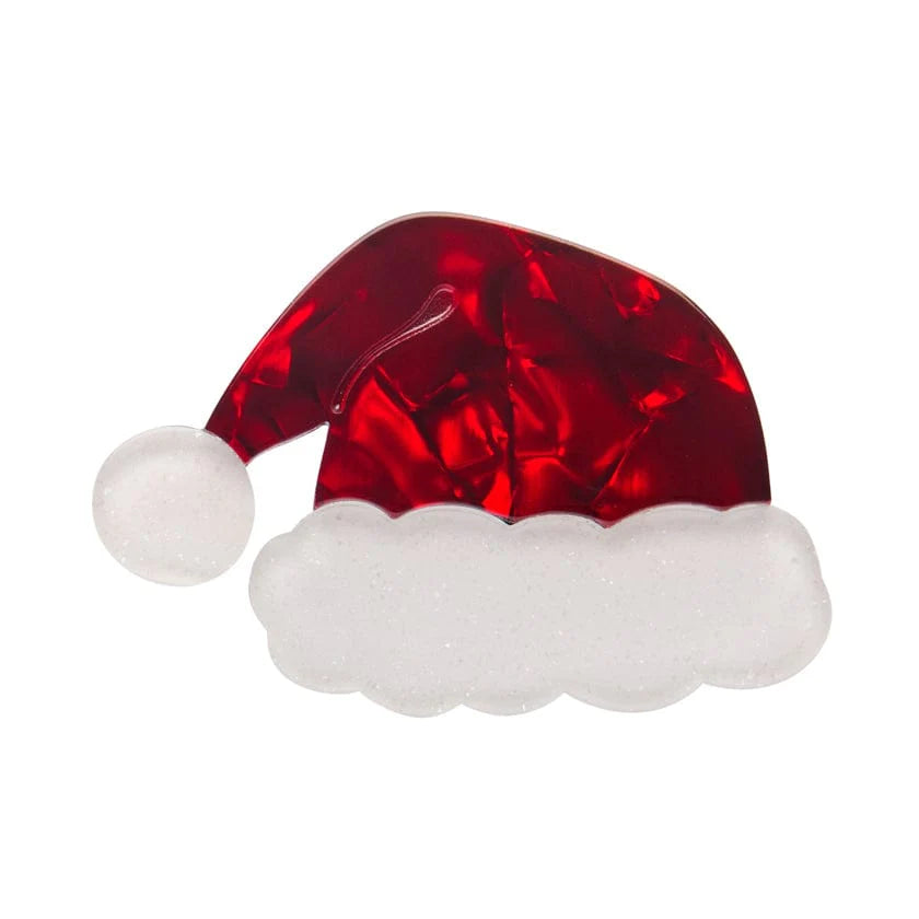 Santa's New Hat Simplified Mini Brooch