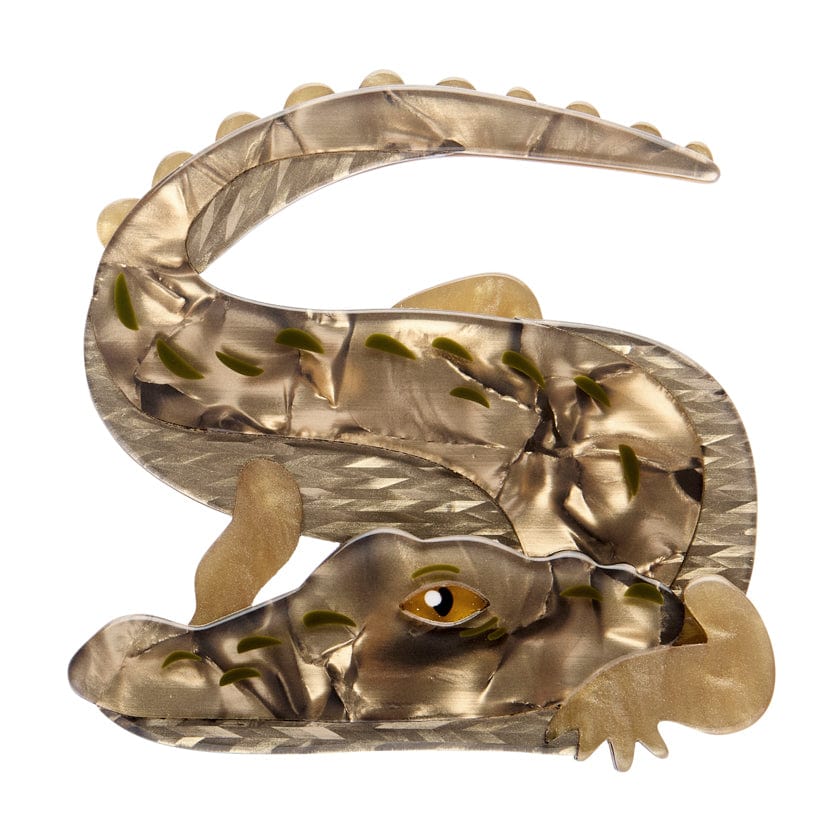Crikey the Saltwater Crocodile Brooch