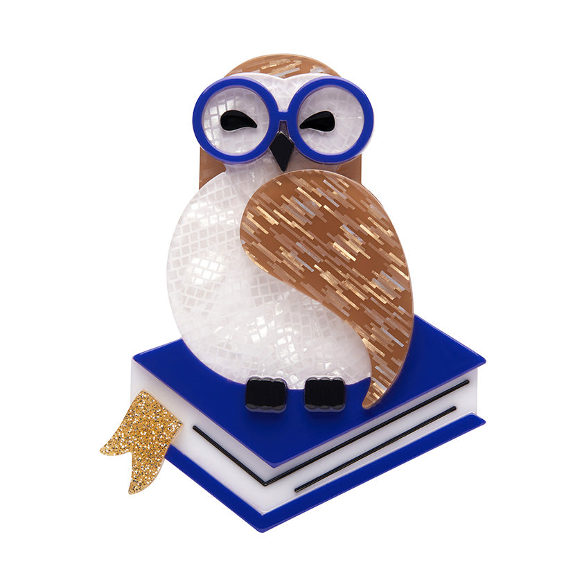 Studious Snow Owl Brooch 2023