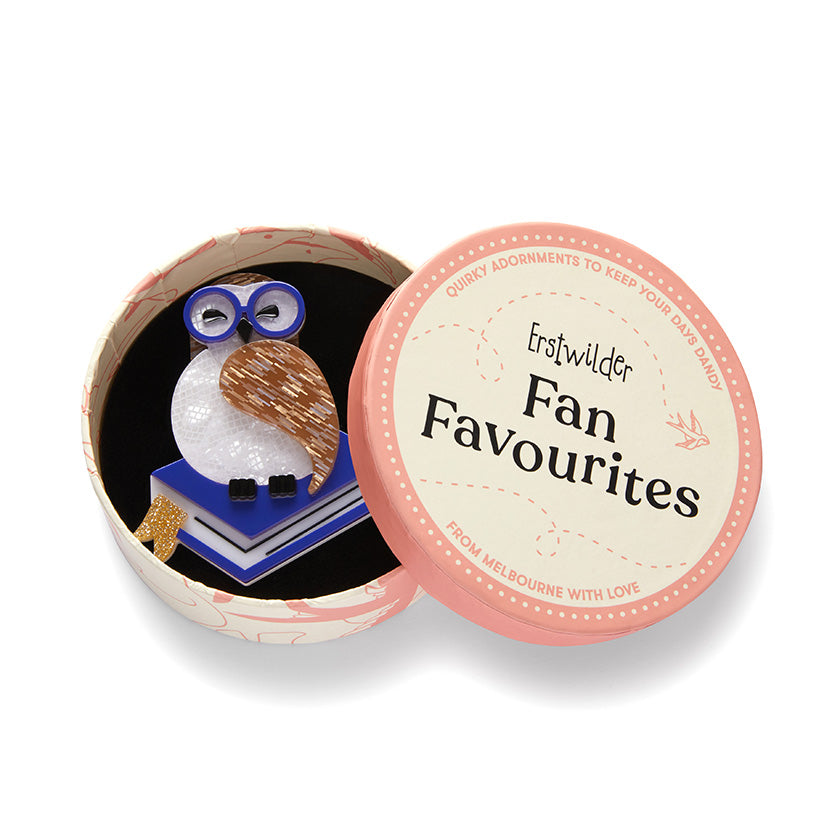 Studious Snow Owl Brooch 2023