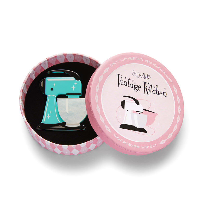 Spin Me Right Round Brooch - Teal