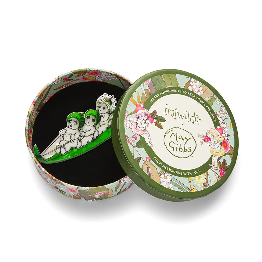 Gumnut Toboggan Brooch