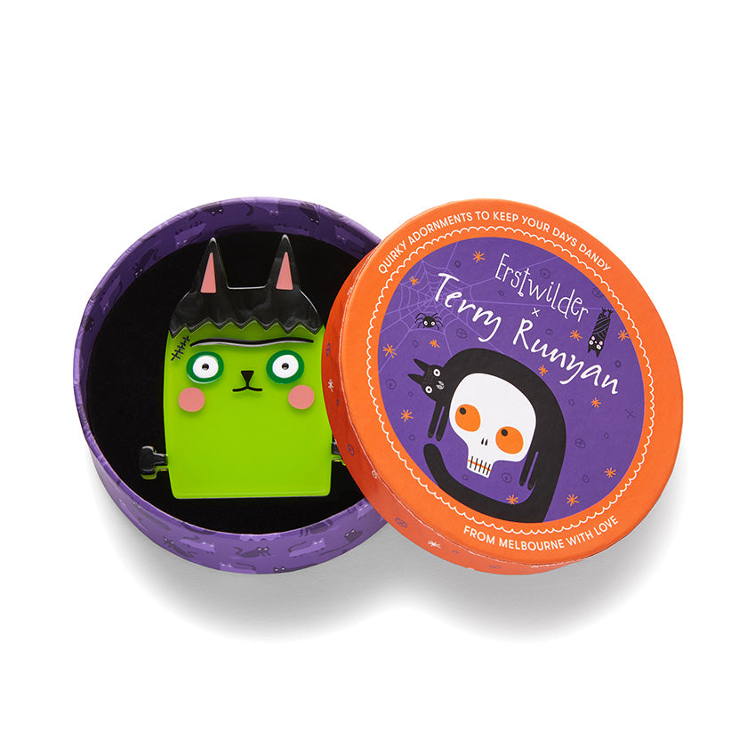 Terry Runyan Night of the Living Cat Brooch