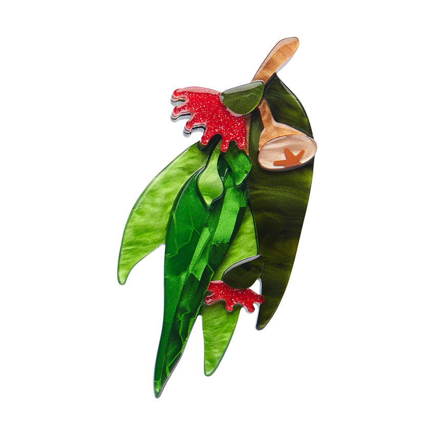 Red Gum Blossom Brooch