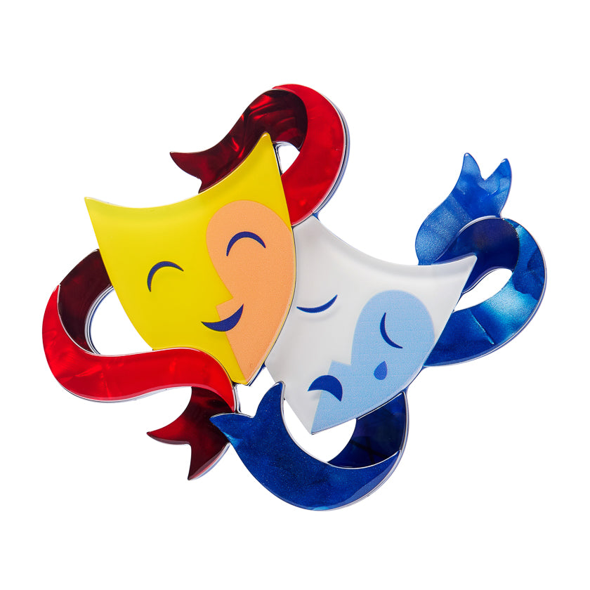 Comedy &amp; Tragedy Brooch