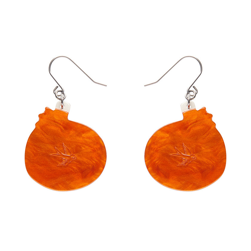 Terry Runyan Midnight Magic Pumpkin Drop Earrings