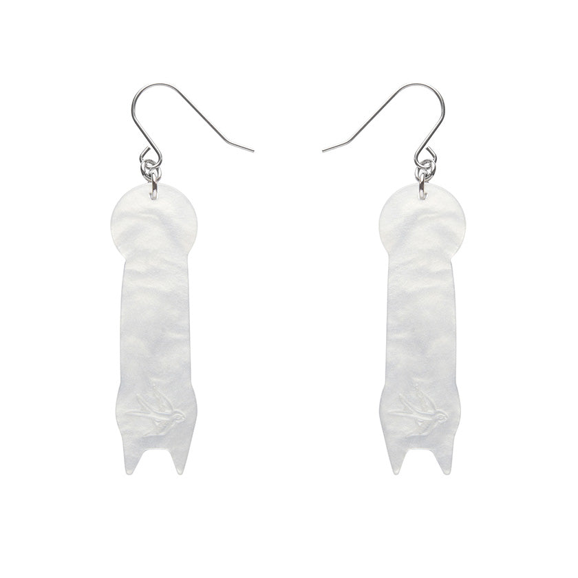 Terry Runyan Halloween Hang-up Bat Drop Earrings