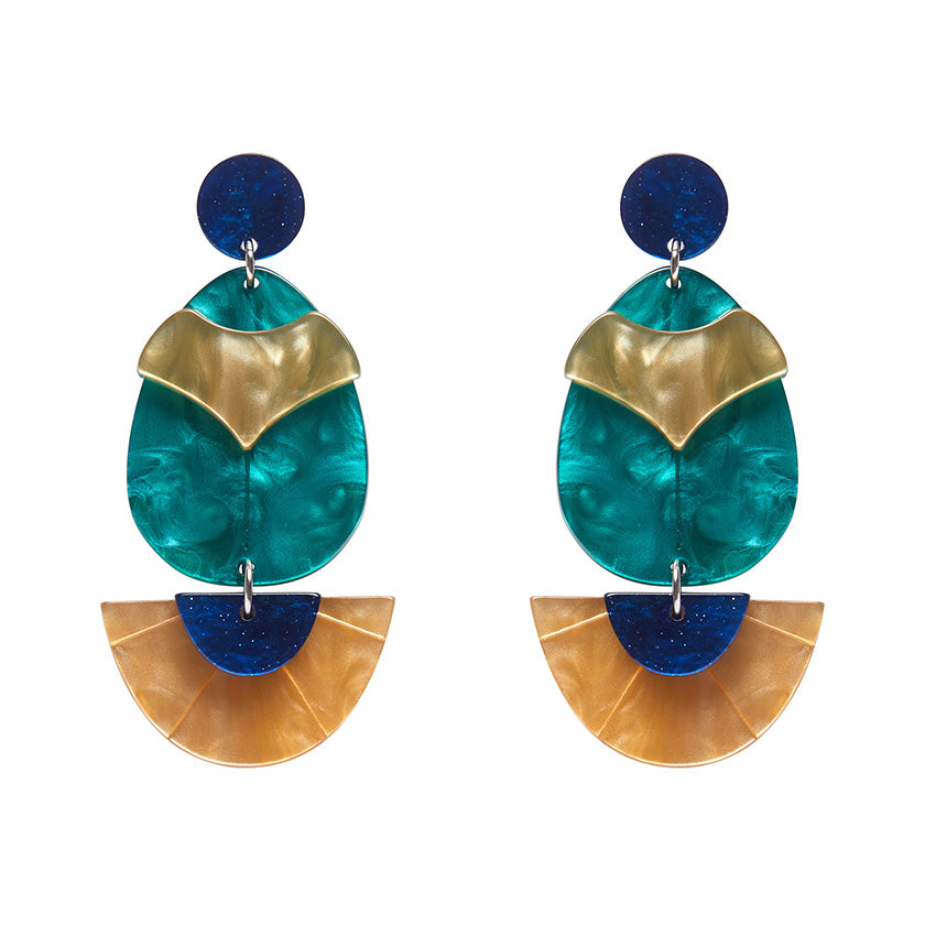 Secret Scarab Drop Earrings