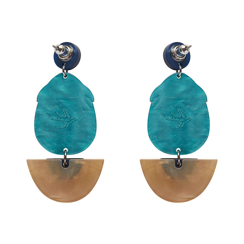 Secret Scarab Drop Earrings