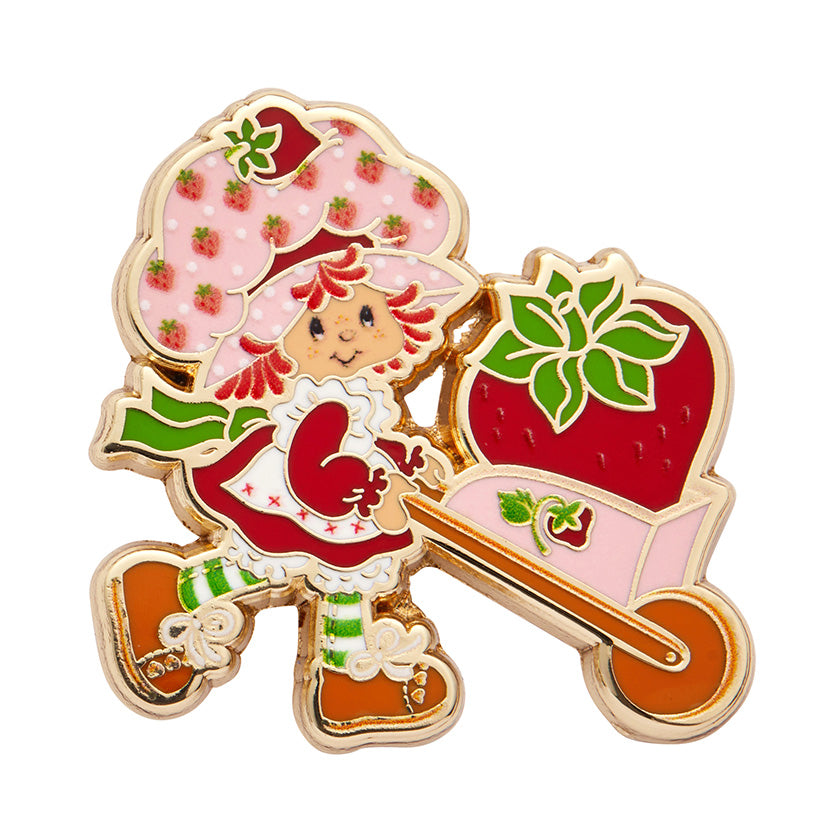 Strawberry Wheelbarrow Enamel Pin