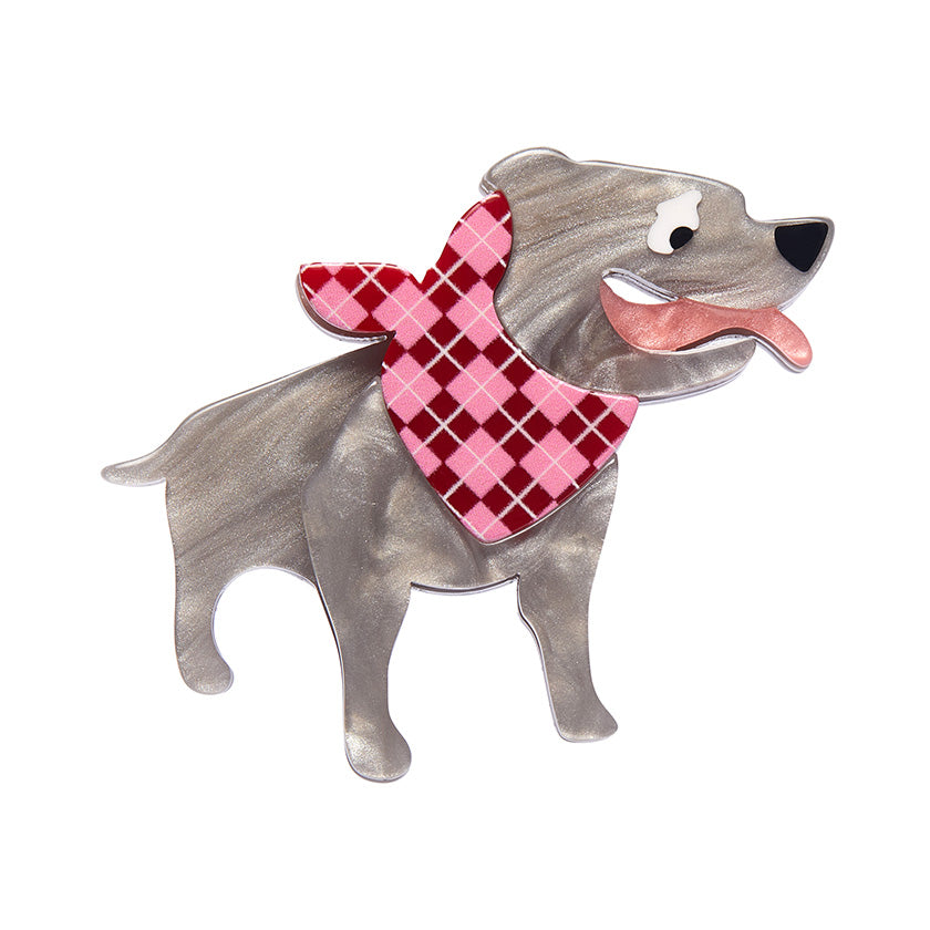 Staffy Stan Mini Brooch