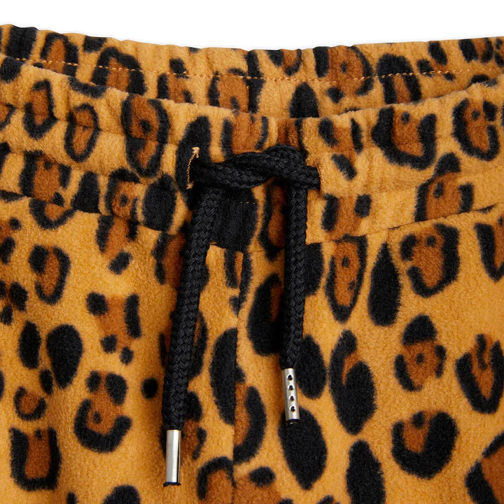 Leopard Fleece Trousers beige