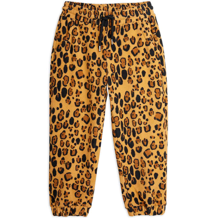 Leopard Fleece Trousers beige