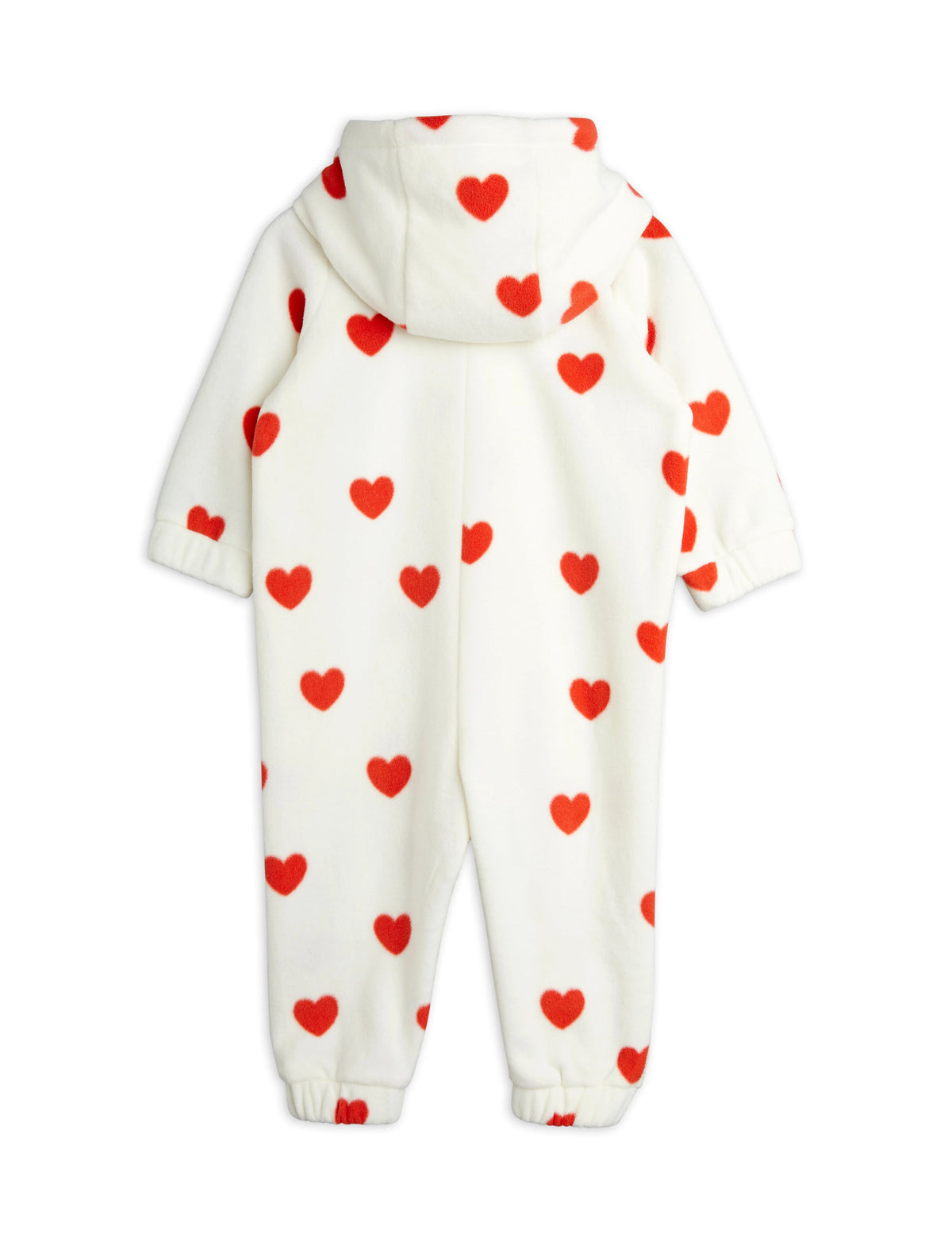 Hearts Fleece onesie offwhite