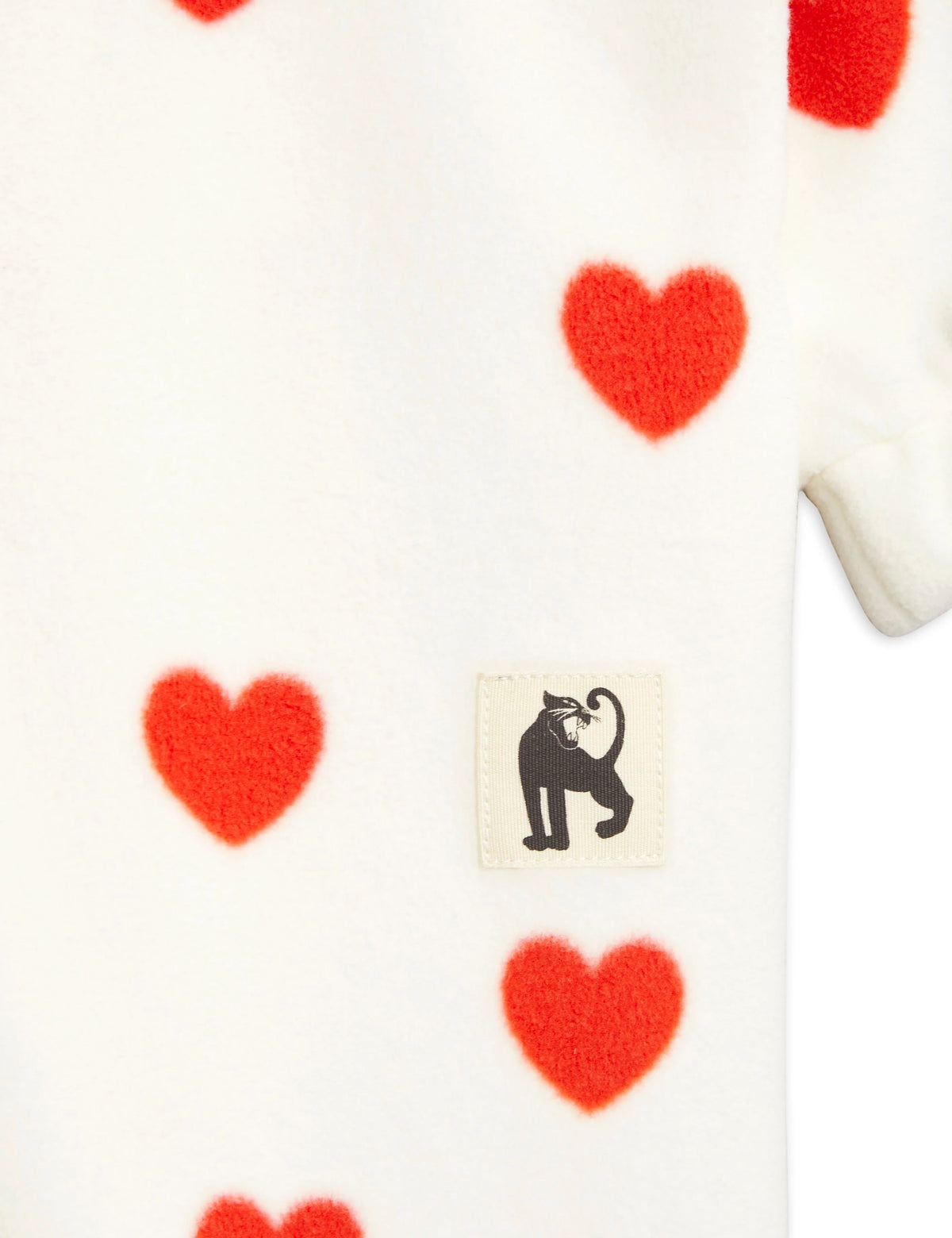 Hearts Fleece onesie offwhite