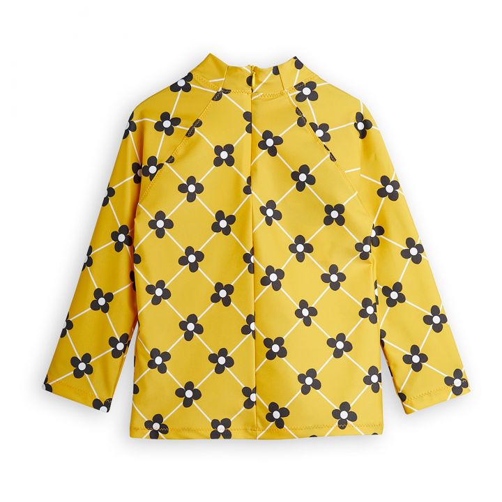 Flower Check Uv top - Yellow