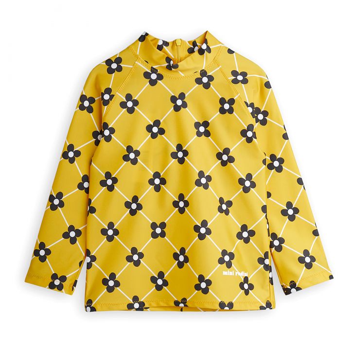 Flower Check Uv top - Yellow