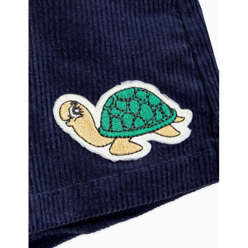 Corduroy shorts navy (turtle-patch)