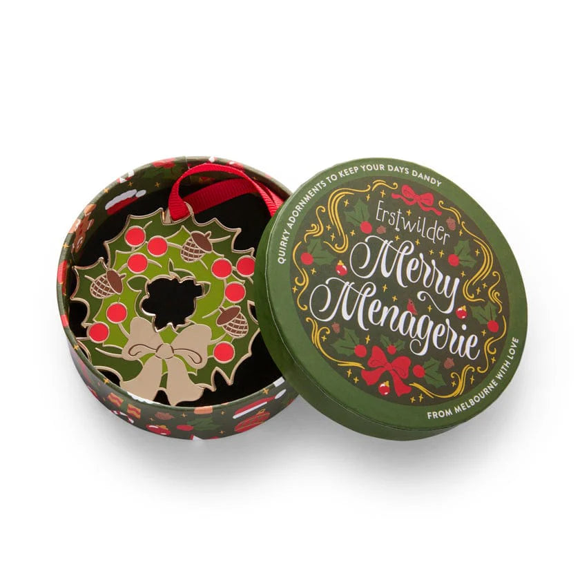 Forest Wreath Enamel Ornament