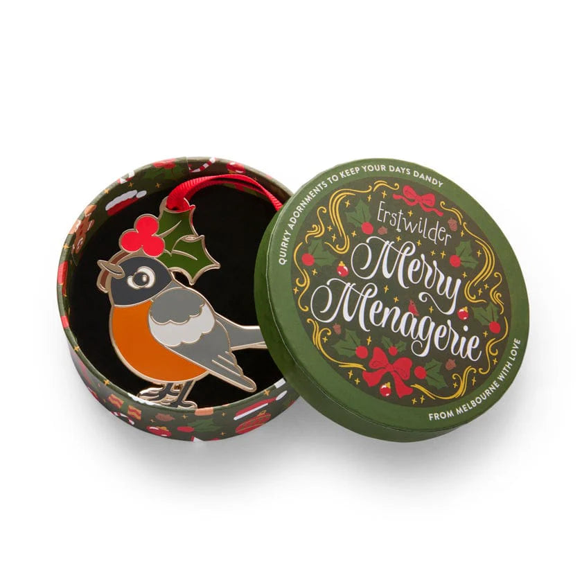 Ruby the Robin Enamel Ornament