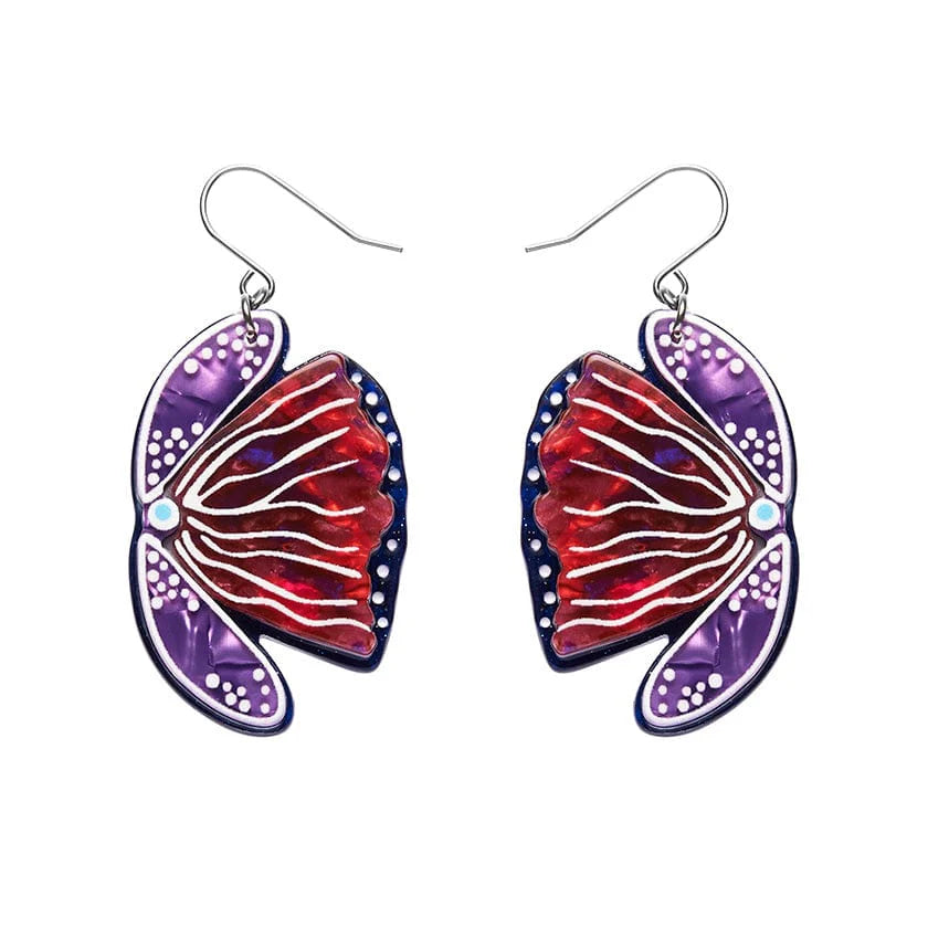 Fervent Feather Flower Drop Earrings