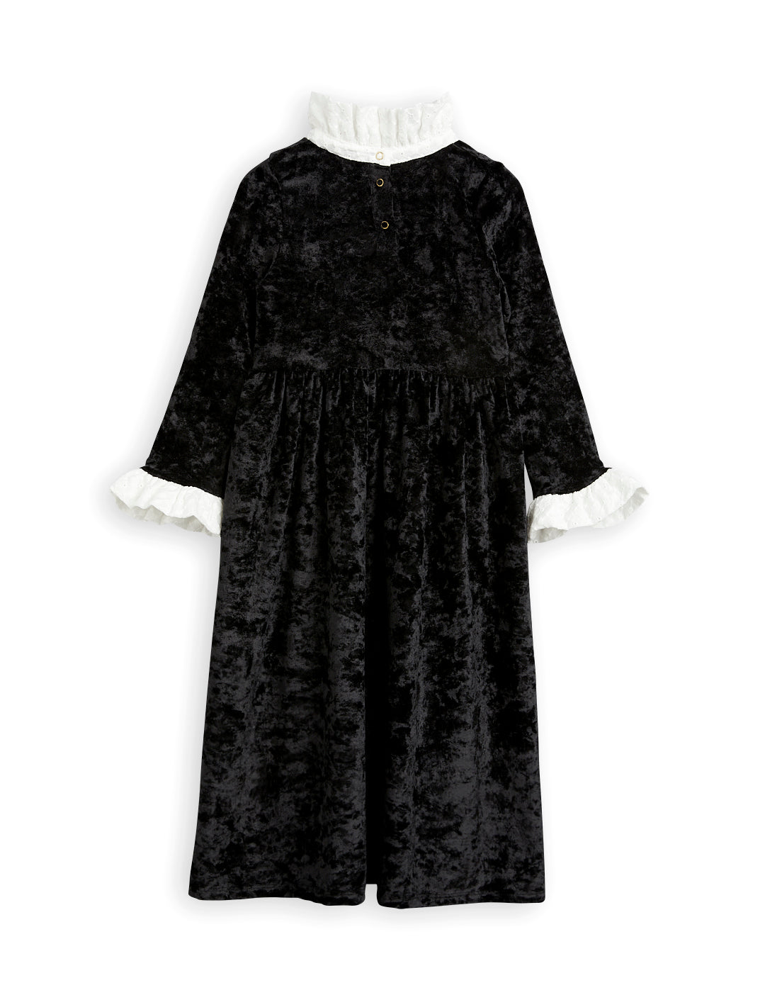 Crushed Velour Ls Dress black