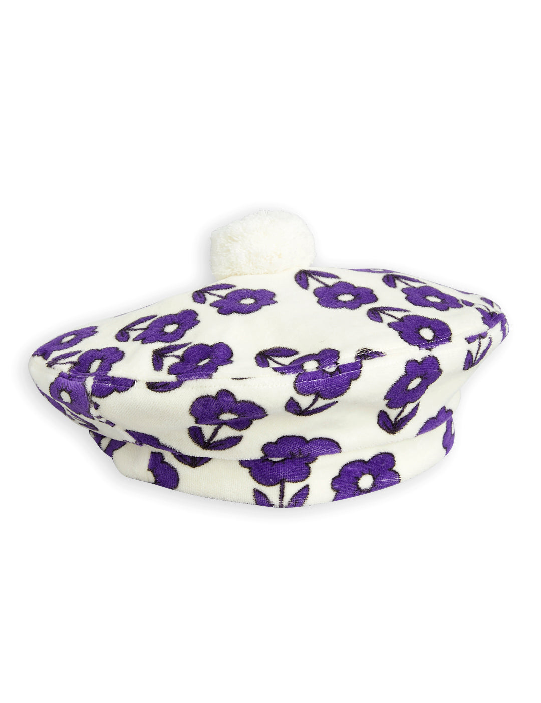 Spaceflower Pombom Beret Offwhite