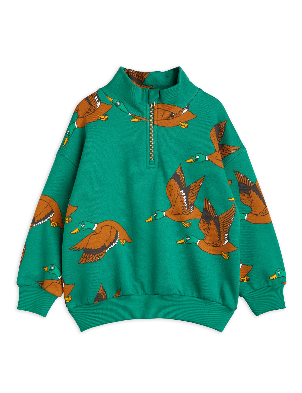 Ducks aop Half Zip Sweatshirt Green