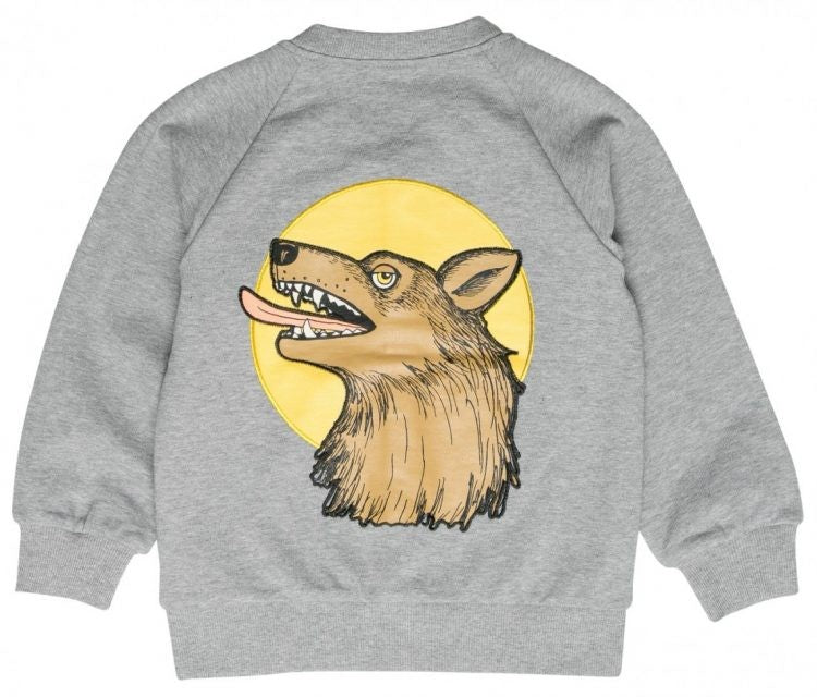 Wolf Emb Baseball Jacket