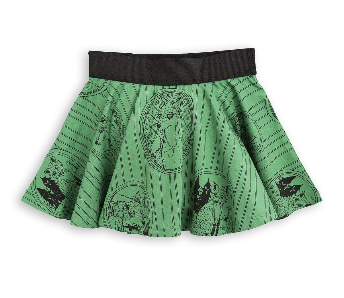 Fox Family Skirt Green