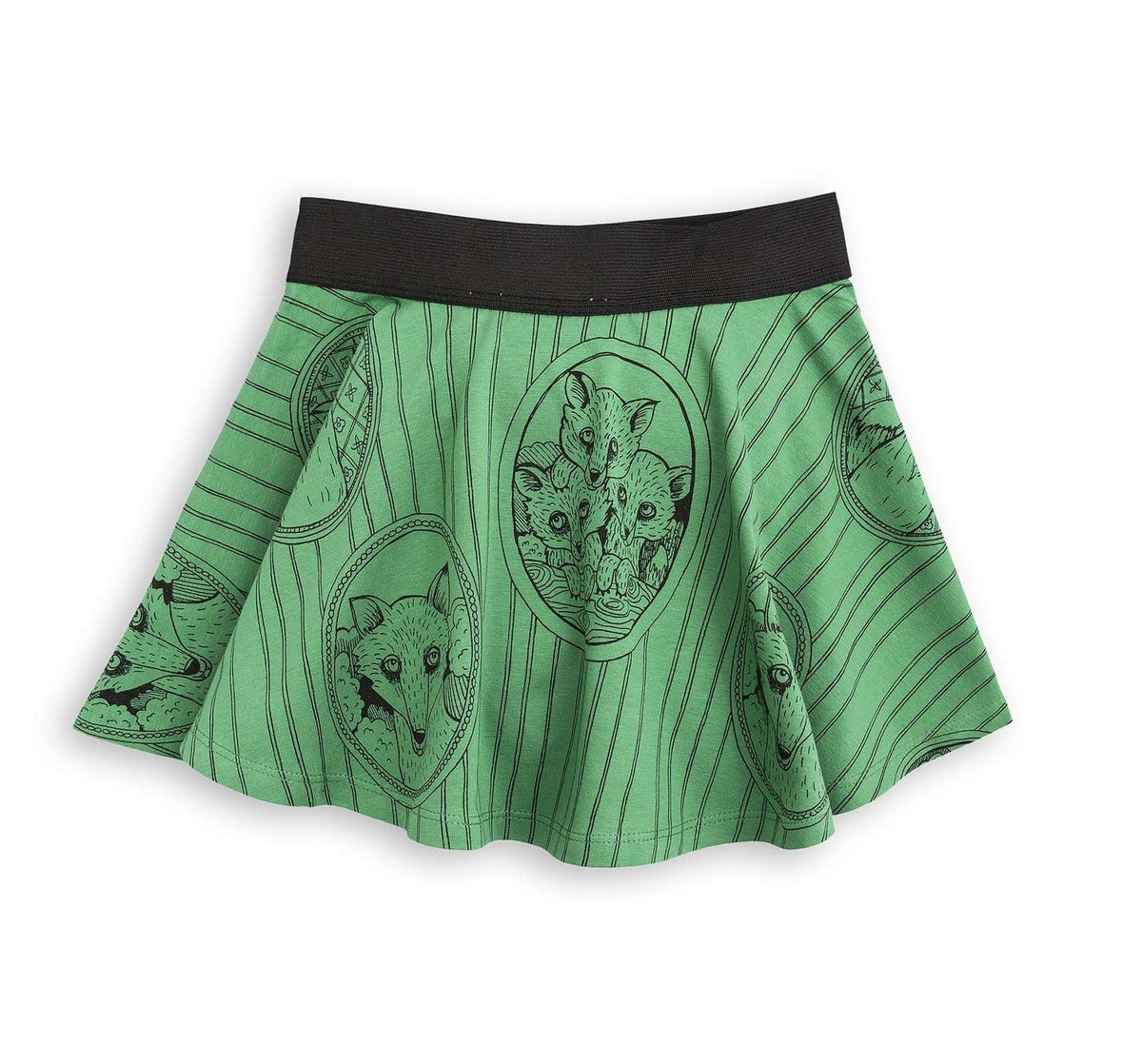 Fox Family Skirt Green