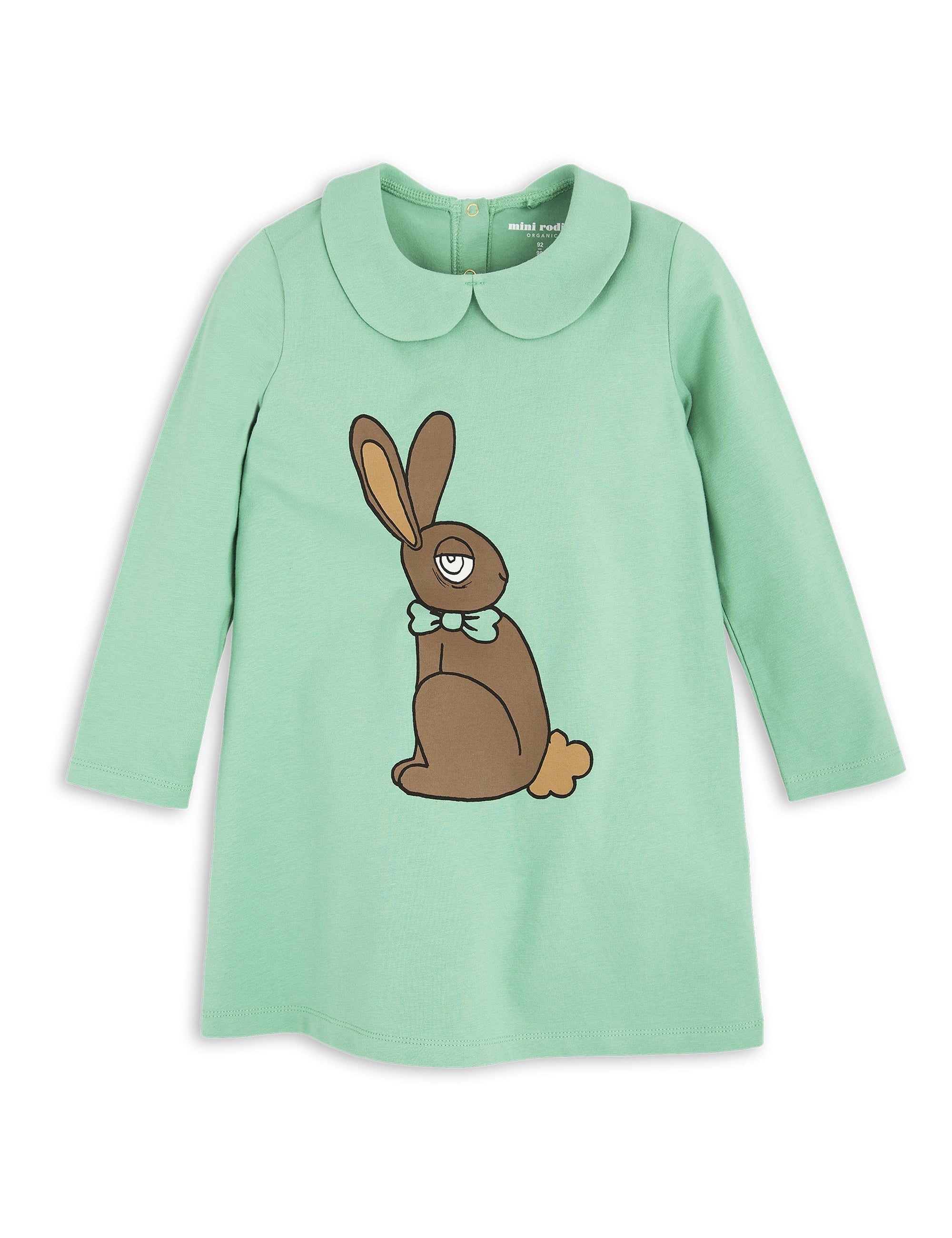 mini rodini rabbit dress Rabbit Sp Collar Dress Green
