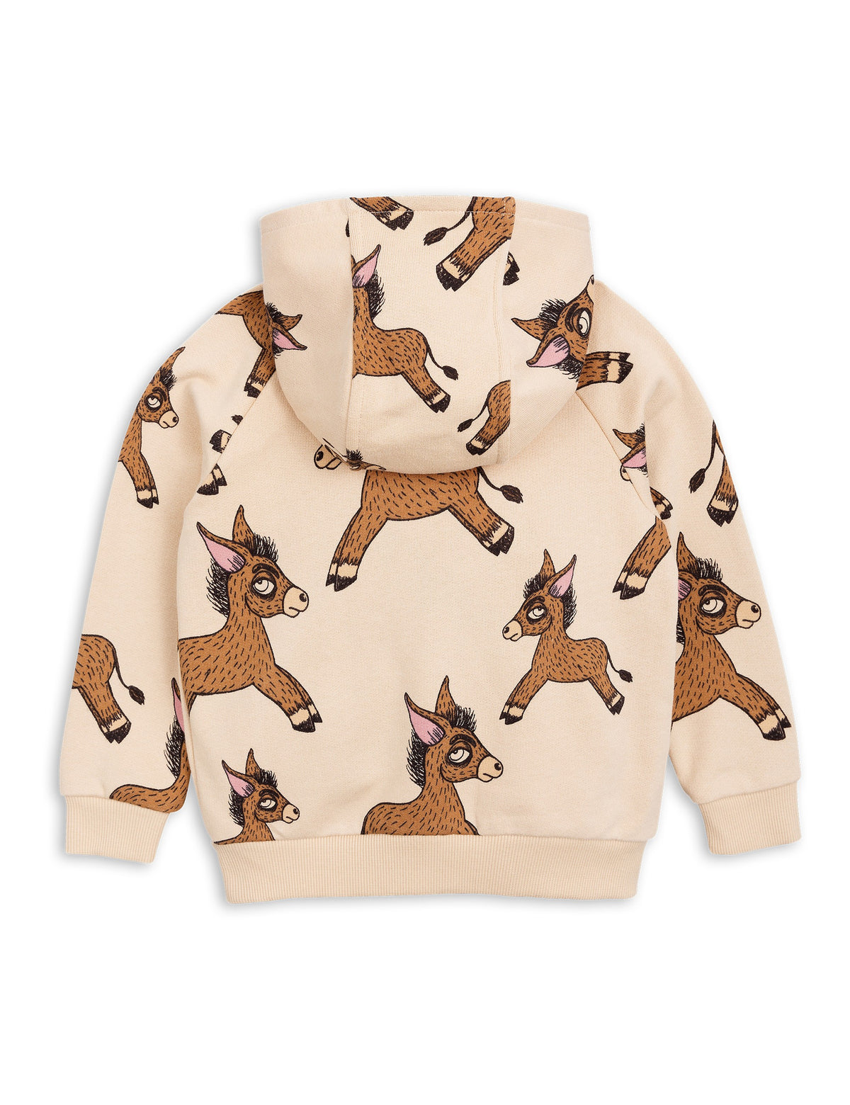 Donkey Aop Zip Hoodie Beige