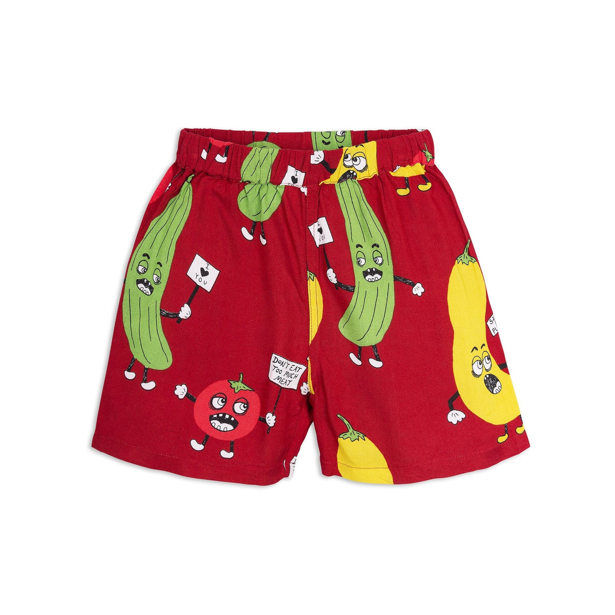 Veggie Woven Shorts Red